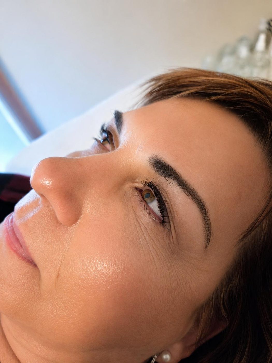 Brow shaping close-up
